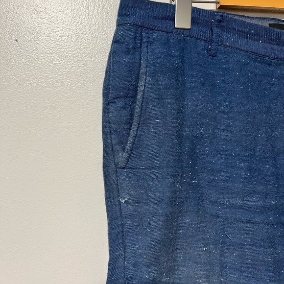 Club Monaco Maddox Fit Men’s Blue Linen-Blend Shorts Size 31 - Classic - Picture 5 of 10